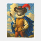 Die erste Blende des Königs | Ein Musketeer Cat Eh Fleecedecke (Vorderseite)