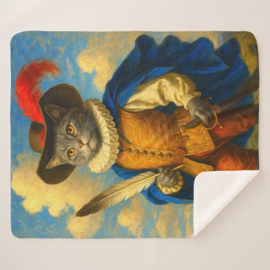 Die erste Blende des Königs | Ein Musketeer Cat Eh Sherpadecke (Vorderseite (Horizontal))
