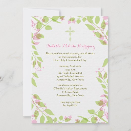 Die erste Blume des Frühlings Einladung (Vorderseite)