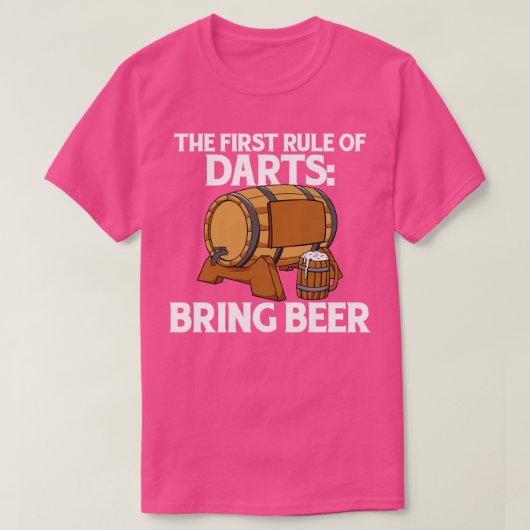 Die erste Dartreihe bringt Bier T-Shirt (Design vorne)