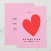 Die erste Einladung eines kleinen Sweetheart Girls (Vorne/Hinten)