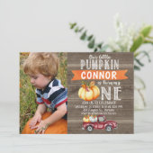 Die erste Einladung unseres kleinen Kürbisjungen (Stehend Vorderseite)