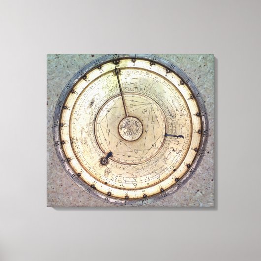 Die erste federgetriebene Uhr mit Sicherung, Sicht Leinwanddruck (Vorderseite)