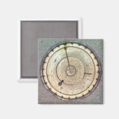 Die erste federgetriebene Uhr mit Sicherung, Sicht Magnet (Vorderseite/Rückseite)