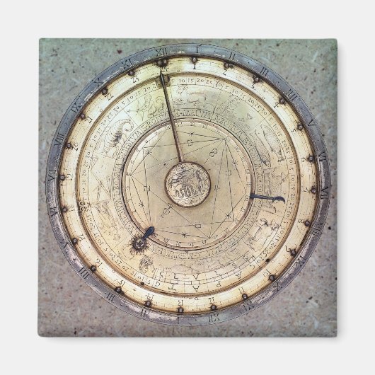 Die erste federgetriebene Uhr mit Sicherung, Sicht Magnet (Vorne)