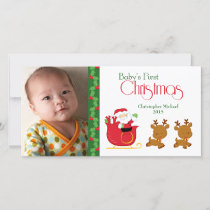 Die erste Fotokarte für das Weihnachtslied des Bab Feiertagskarte