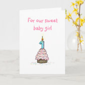 Die erste Geburtstagskarte der Tochter Karte (Gelbe Blume)