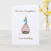 Die erste Geburtstagskarte der Tochter Karte (Gelbe Blume)