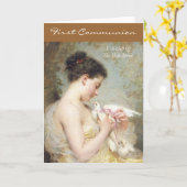 Die erste Gemeinschaft ist ein Geschenk des heilig Karte (Gelbe Blume)