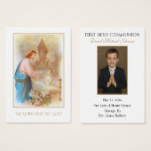 Die erste heilige Kommunion mit dem Foto (Vorne & Hinten)
