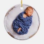 Die erste Keramik des Neugeborenen-Fotos für Baby Keramik Ornament (Hinten)