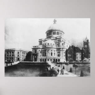 Die Erste Kirche Christi, Wissenschaftler in Bosto Poster