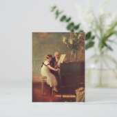 Die erste Klavierstunde von Muenier Postkarte (Stehend Vorderseite)