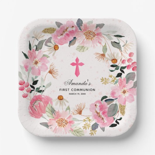 Die erste Kommune Rosa-Bläsermädchen Pappteller (Vorderseite)