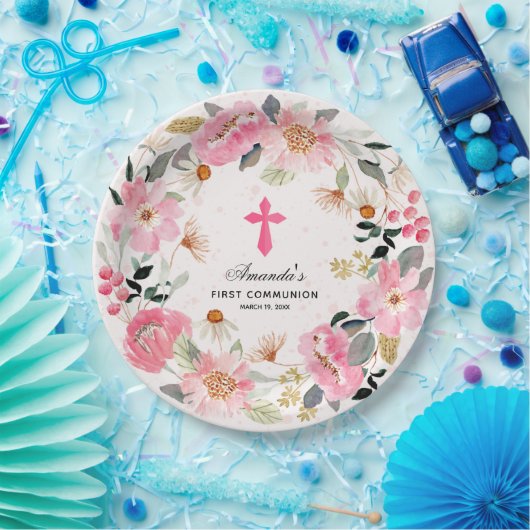 Die erste Kommune Rosa-Bläsermädchen Pappteller (Party)