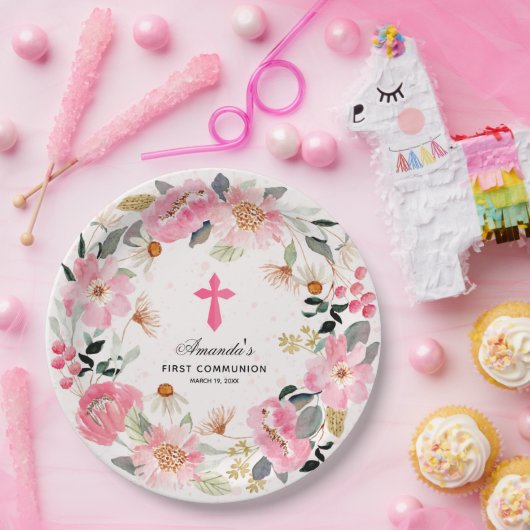 Die erste Kommune Rosa-Bläsermädchen Pappteller (Party)