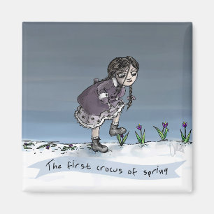Die erste Krokus des Frühlings Magnet