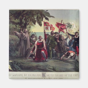 Die erste Landung von Columbus Magnet