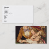 Die erste Lektion, Kneipe. durch Baxter 1855 Visitenkarte (Vorne/Hinten)