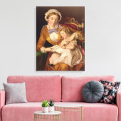 Die erste Lektion, Pub. von Baxter, 1855 (Druck) Leinwanddruck (Insitu (Wohnzimmer))