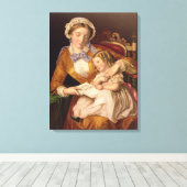 Die erste Lektion, Pub. von Baxter, 1855 (Druck) Leinwanddruck (Insitu (Holzboden))