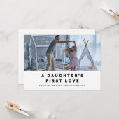 Die erste Liebe des Vaters Karte (Vorderseite/Rückseite Beispiel)