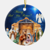 Die erste Offenbarung: Maria wusstest du?" - Ornam Keramik Ornament (Vorne)