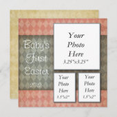 Die erste Osterfotokarte des Babys Feiertagskarte (Vorne/Hinten)