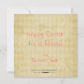 Die erste Osterfotokarte des Babys Feiertagskarte (Rückseite)