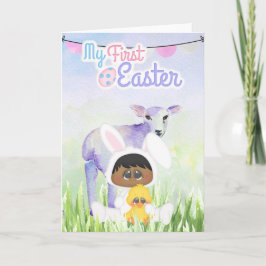 Die erste Ostergrußkarte des Babys Feiertagskarte