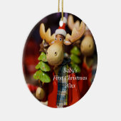 Die erste Personalisierte Elche des Babys Keramik Ornament (Rechts)