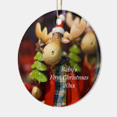 Die erste Personalisierte Elche des Babys Keramik Ornament (Links)