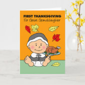 Die erste Pilgrim-Erntedank der Großtochter Karte (Gelbe Blume)