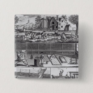 Die erste Platte der Woollen Fertigung Button