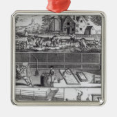 Die erste Platte der Woollen Fertigung Silbernes Ornament (Vorne)