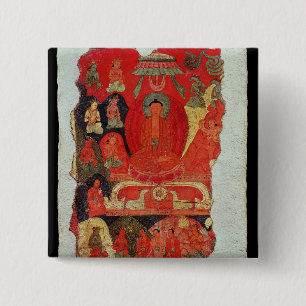 Die erste Predigt von Buddha Button