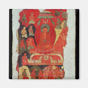 Die erste Predigt von Buddha Magnet