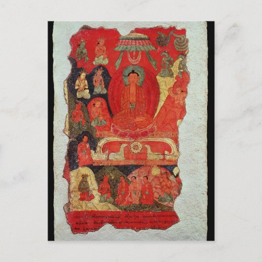 Die erste Predigt von Buddha Postkarte (Vorderseite)