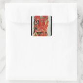 Die erste Predigt von Buddha Quadratischer Aufkleber (Tasche)