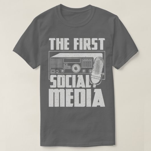 Die erste Radio Amateur Radio Op der Social Media T-Shirt (Design vorne)