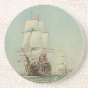 Die erste Reise H.M.S. Victory im Jahre 1778 Getränkeuntersetzer