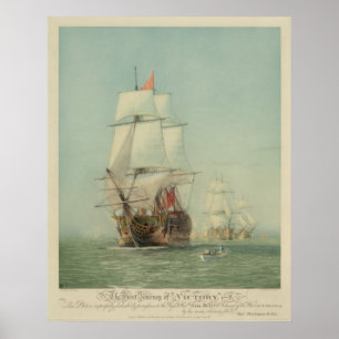 Die erste Reise H.M.S. Victory im Jahre 1778 Poster