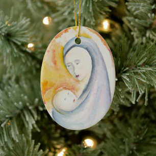 Die erste religiöse Rose des Babys pink Keramik Ornament