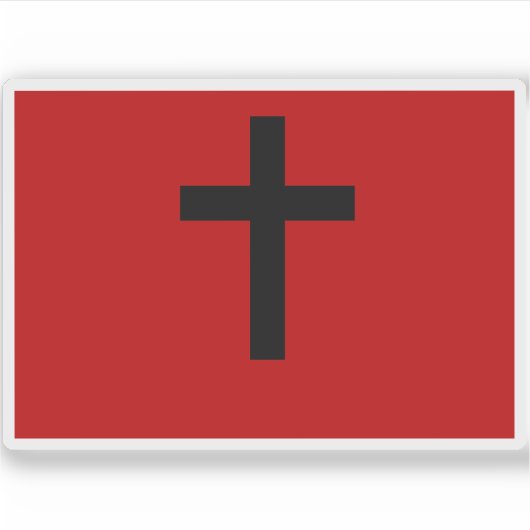 Die erste revolutionäre Flagge Griechenlands (1821 Aufkleber (Vorderseite)