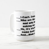 Die erste Schale der Mama Kaffee Kaffeetasse (Vorderseite Links)