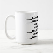 Die erste Schale der Mama Kaffee Kaffeetasse (Links)