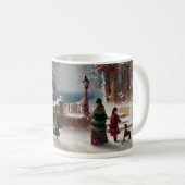 Die erste Schnee-Weihnachtsszene Kaffeetasse (VorderseiteRechts)