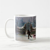 Die erste Schnee-Weihnachtsszene Kaffeetasse (Links)