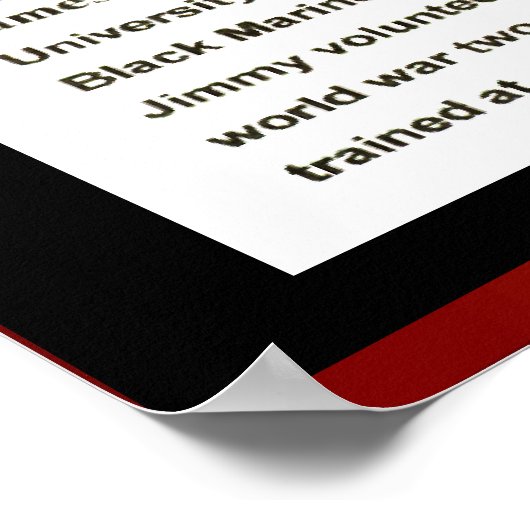 DIE ERSTE SCHWARZE MARINE 1942 POSTER (Ecke)