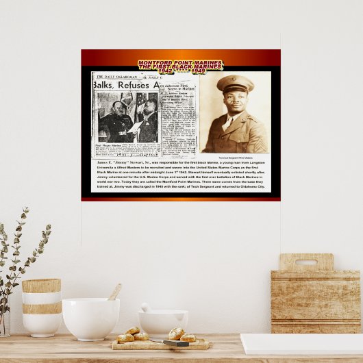 DIE ERSTE SCHWARZE MARINE 1942 POSTER (Küche)